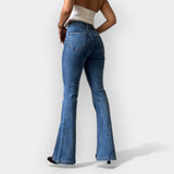 Adéla Elegant Denim Flare Velmi Vysoký Pas Evase