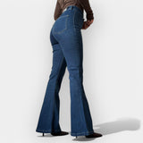 Adéla Elegant Denim Flare Velmi Vysoký Pas Evase