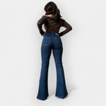Adéla Elegant Denim Flare Velmi Vysoký Pas Evase