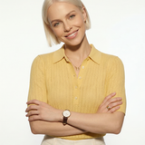 Amy Hladký Pletený Polo Halenka