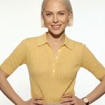Amy Hladký Pletený Polo Halenka