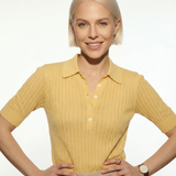 Amy Hladký Pletený Polo Halenka