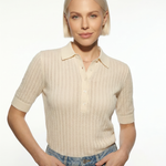 Amy Hladký Pletený Polo Halenka