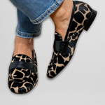 Elegantní Mokasíny Magdaléna s Zvířecím Vzorem z Kůže