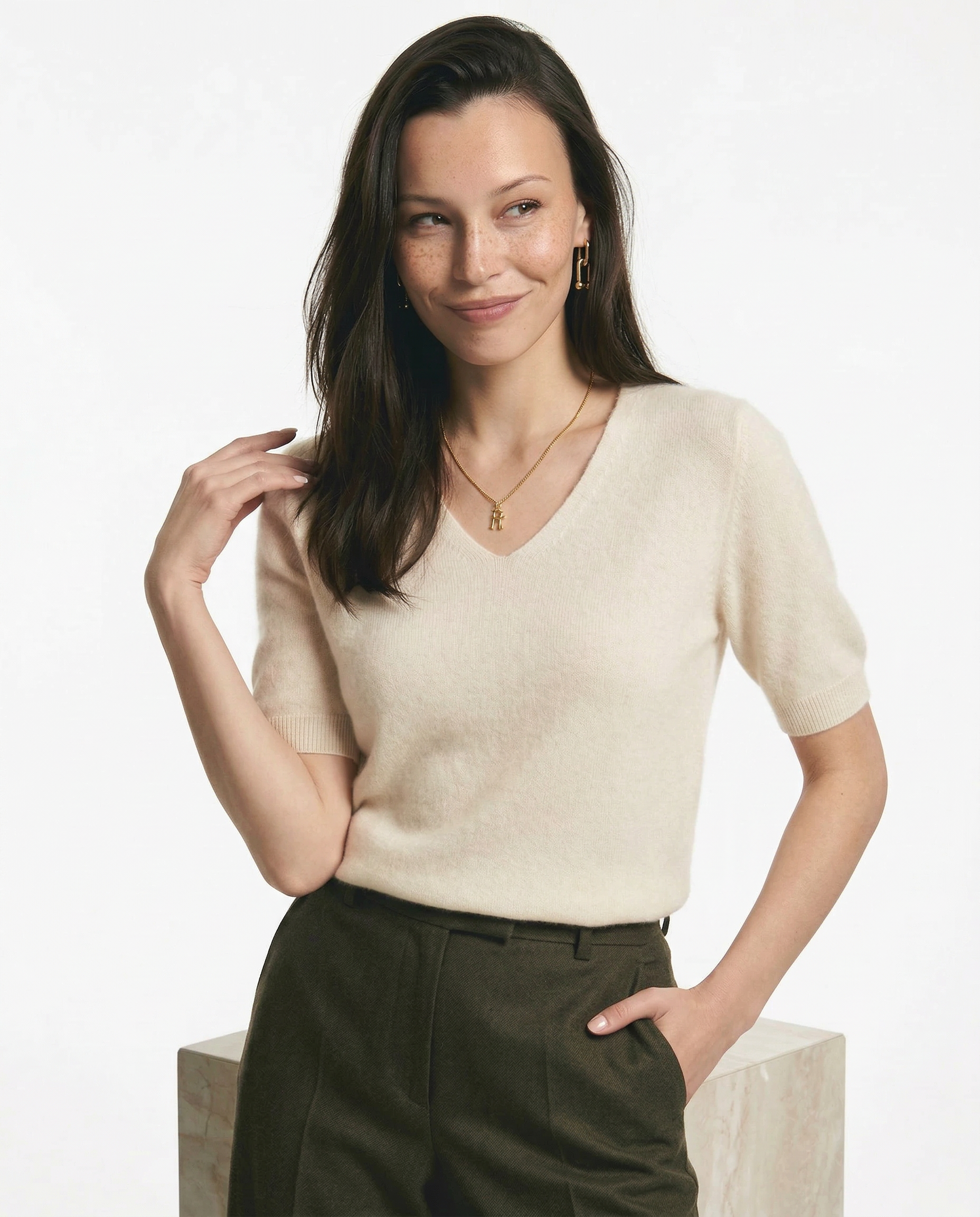 Elysian V-Neck Pletený Top