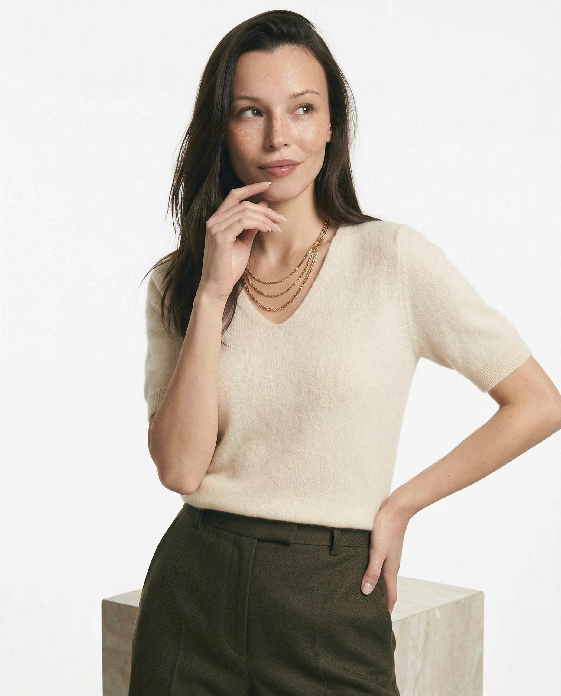 Elysian V-Neck Pletený Top