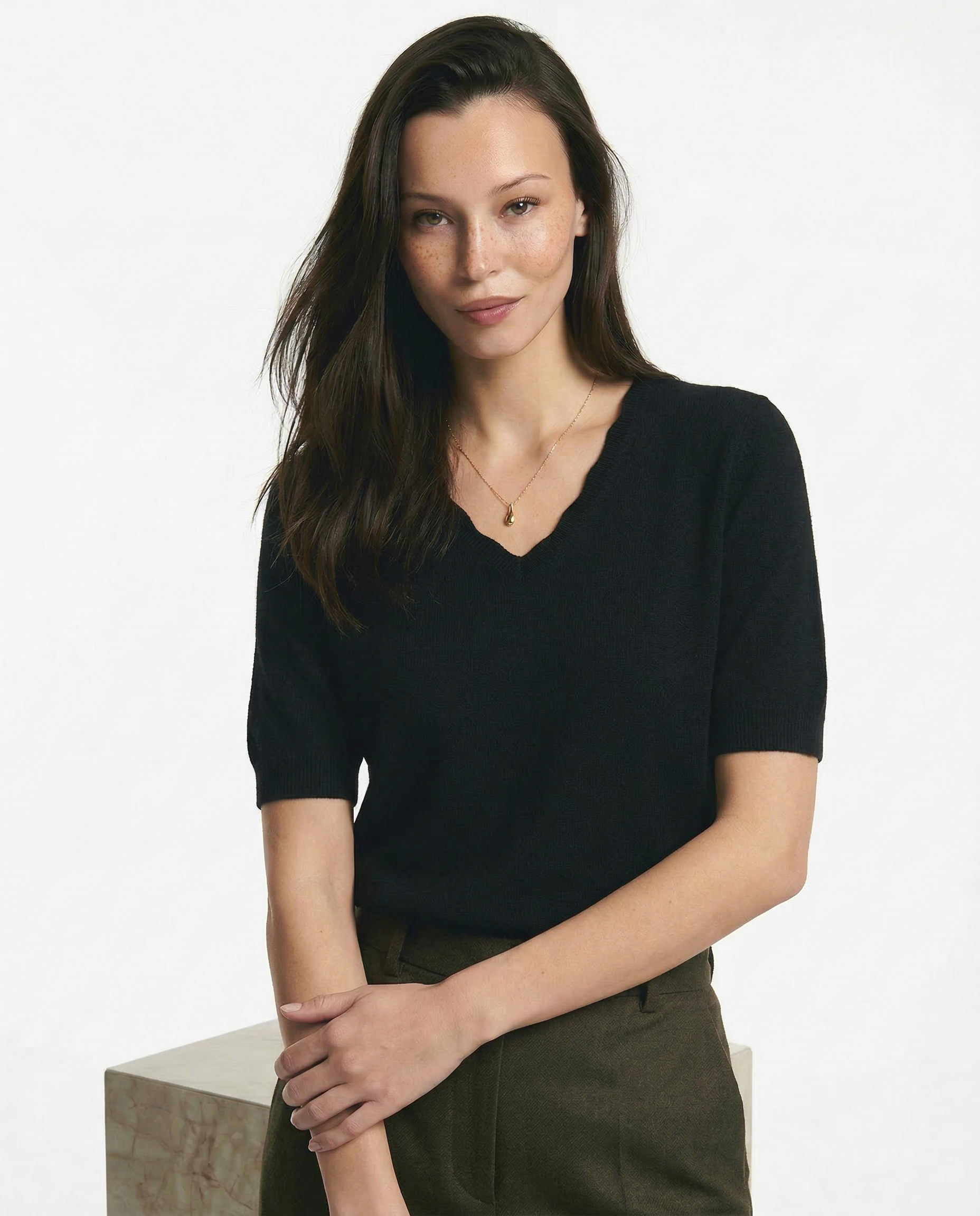 Elysian V-Neck Pletený Top
