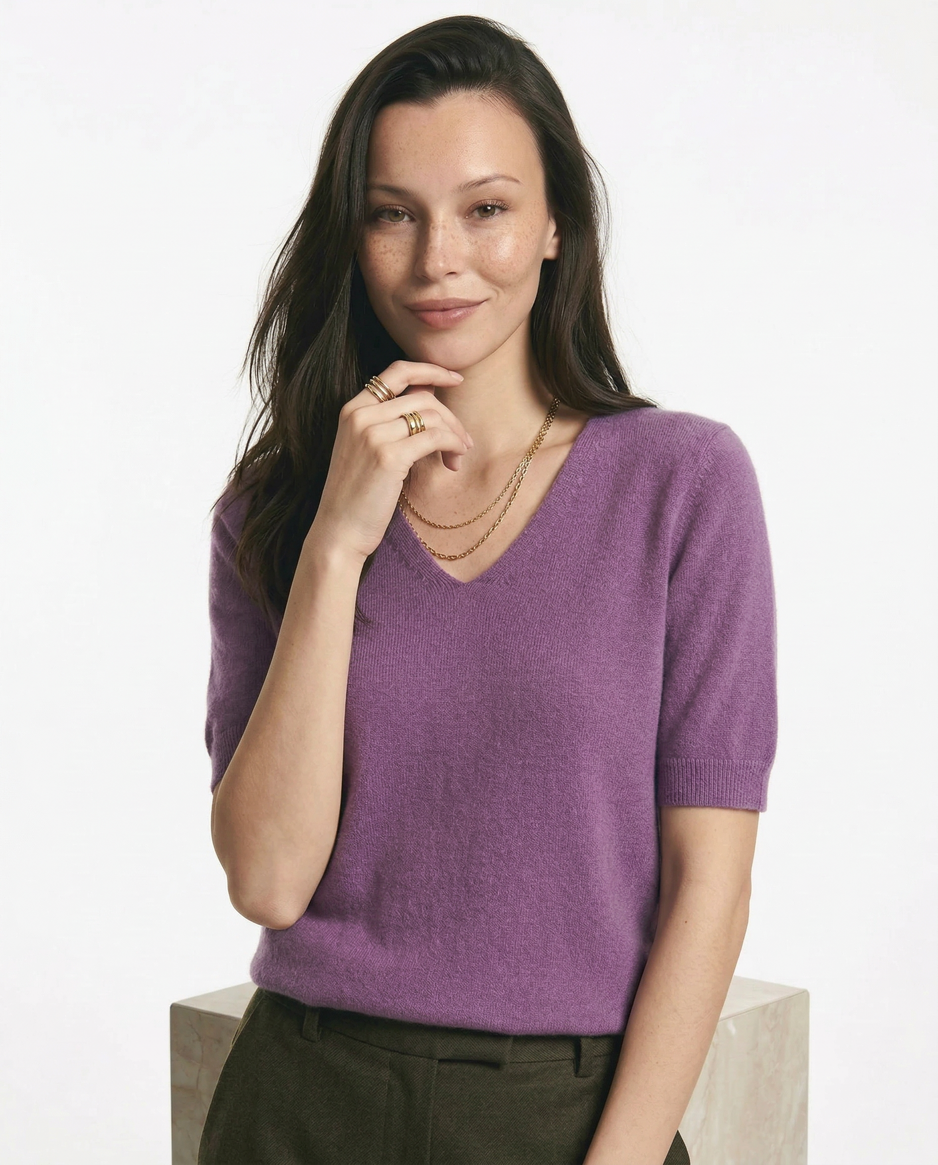 Elysian V-Neck Pletený Top