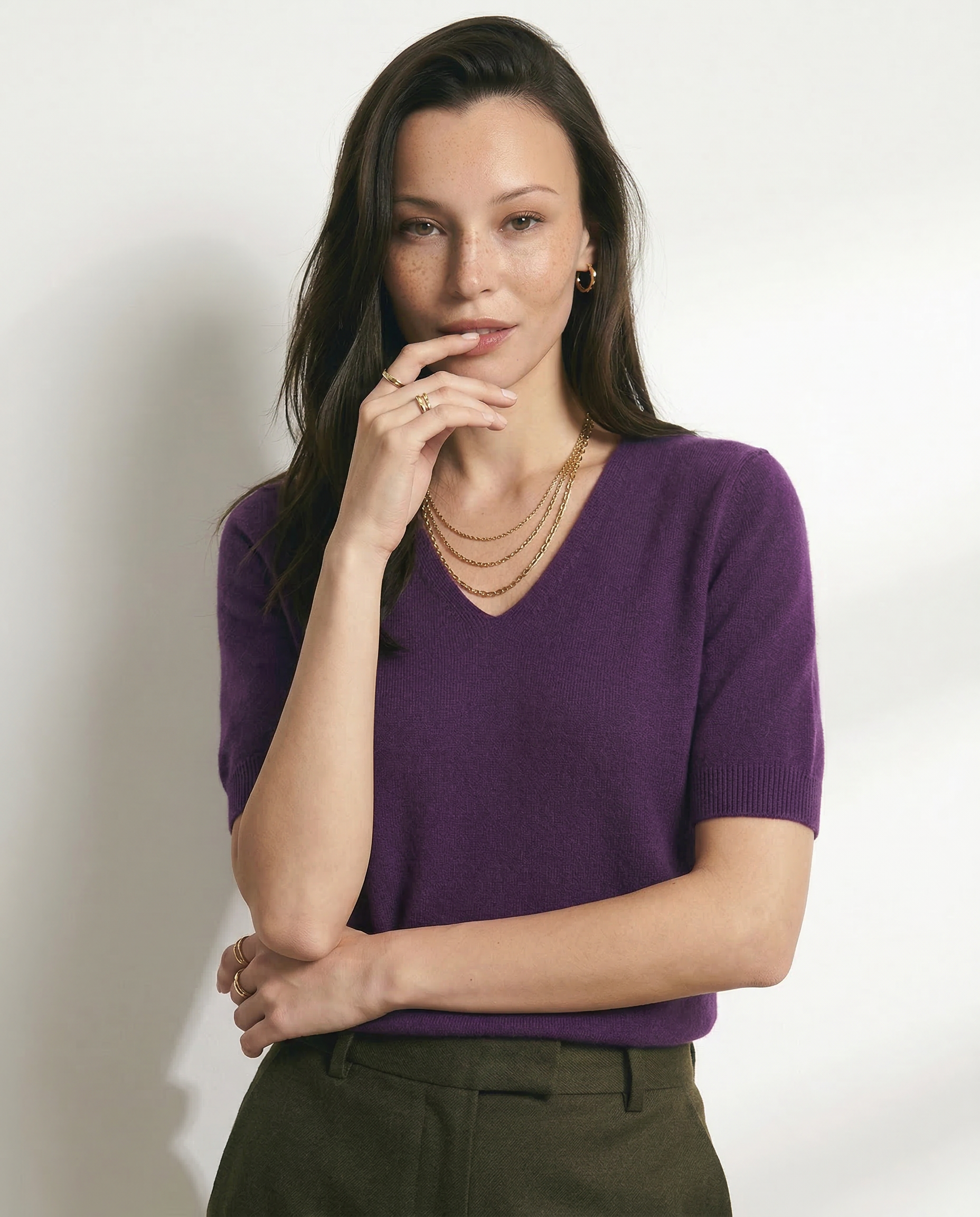 Elysian V-Neck Pletený Top