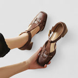 Elyxiana | Ortopedické T-strap blokové podpatky