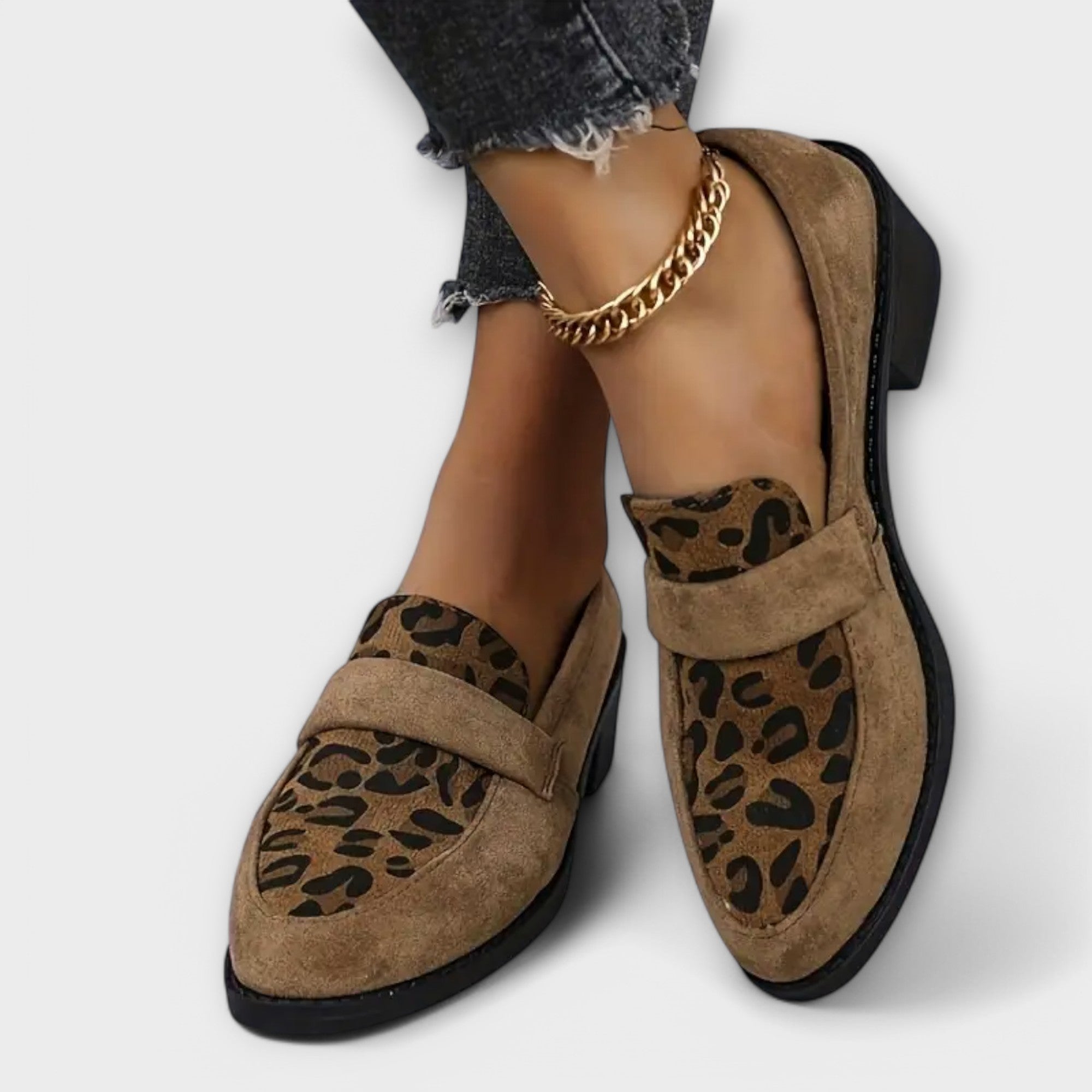 Eva Elegantní Leopardí Tenisky Pohodlné Tlumení Nárazu