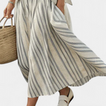 Eva Elegantní Set Oversize Blůza-Sukně Z Lnu