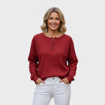 Helle | Svetr s vroubkovaným pletením a knoflíky