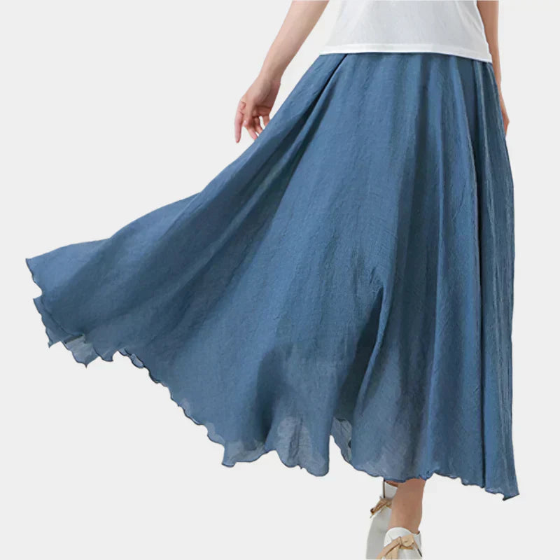 Kristýna Elegantní Dlouhá Sukně s Vysokým Pasem