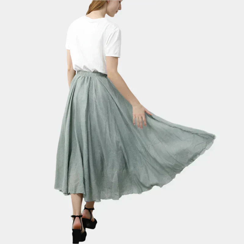 Kristýna Elegantní Dlouhá Sukně s Vysokým Pasem
