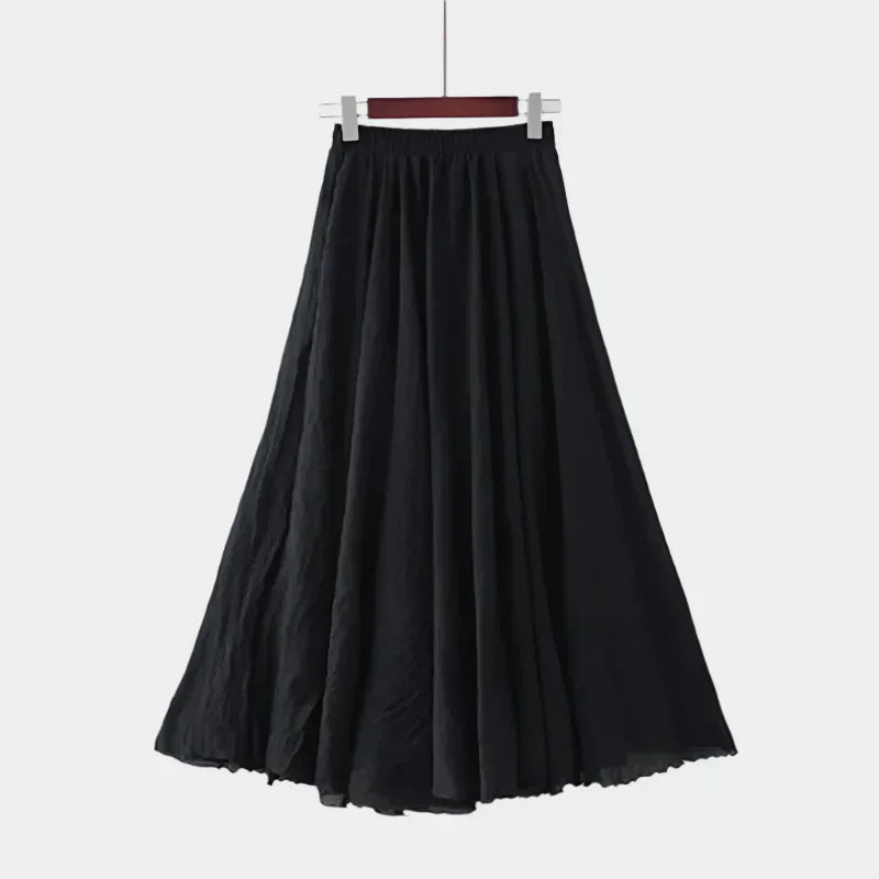 Kristýna Elegantní Dlouhá Sukně s Vysokým Pasem