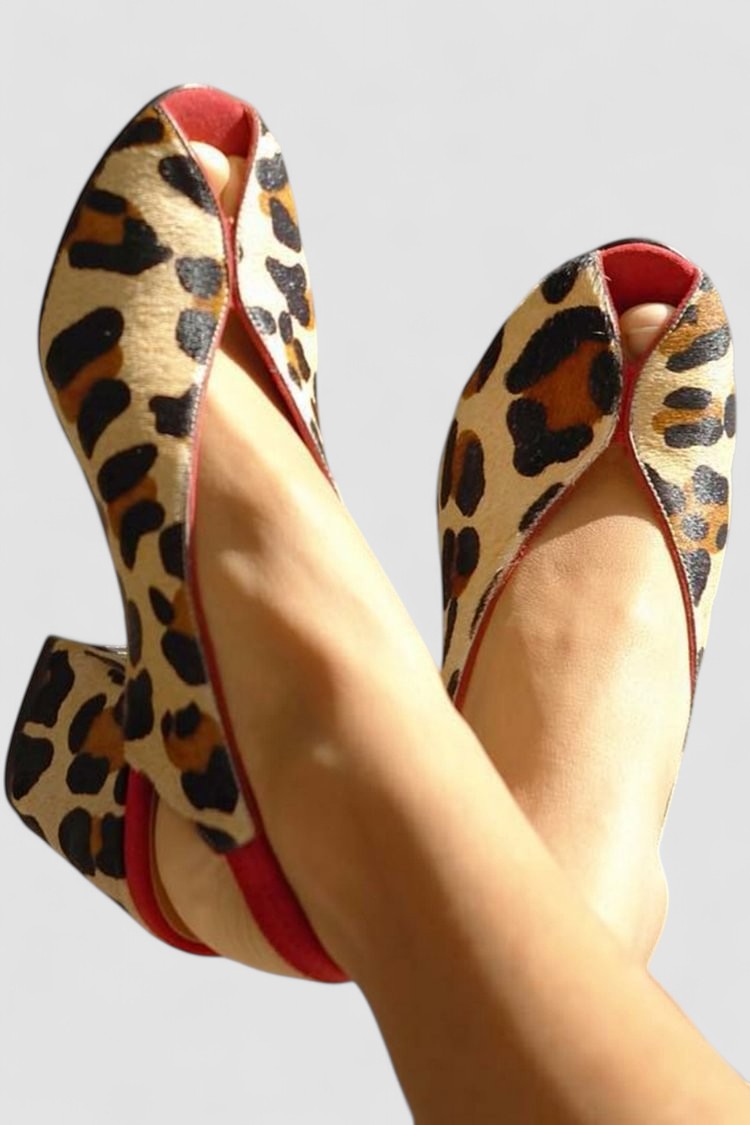 Louison - Sandály s leopardím vzorem
