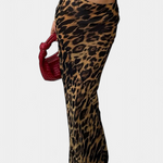 Maxi úzká sukně s leopardím potiskem