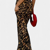 Maxi úzká sukně s leopardím potiskem