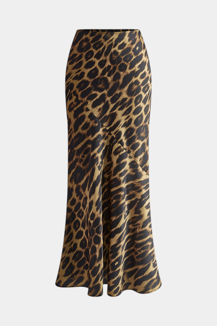 Maxi úzká sukně s leopardím potiskem