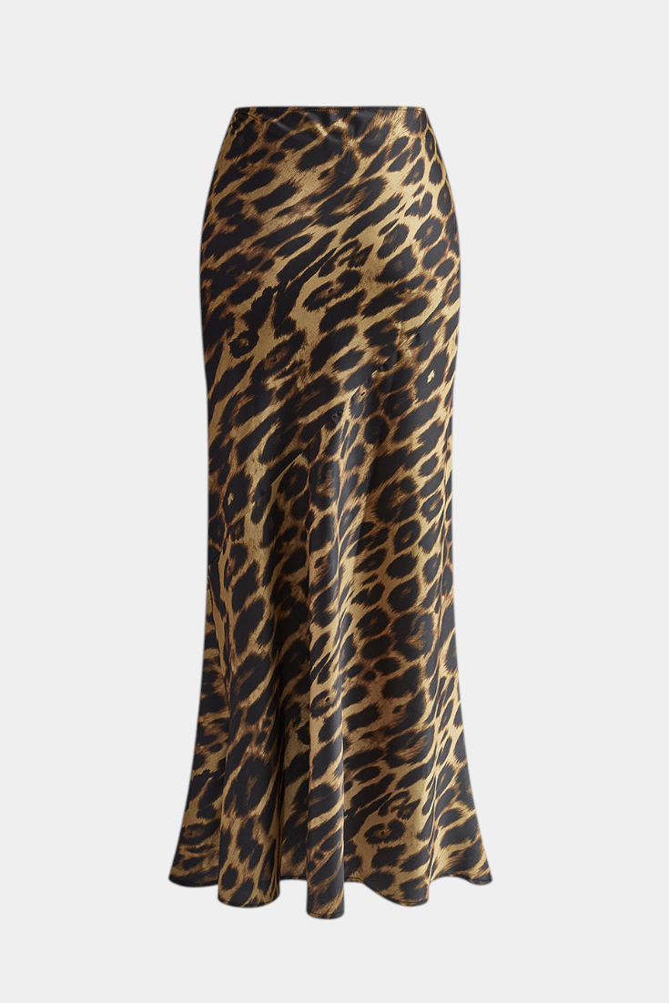Maxi úzká sukně s leopardím potiskem