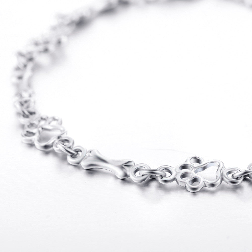 Náramek Charm Otisk a Kost z Stříbra