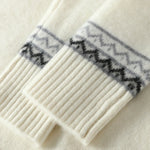 Norvale Alpinský Jacquard Kašmírový Pletený Svetřík