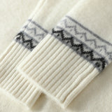 Norvale Alpinský Jacquard Kašmírový Pletený Svetřík