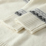 Norvale Alpinský Jacquard Kašmírový Pletený Svetřík