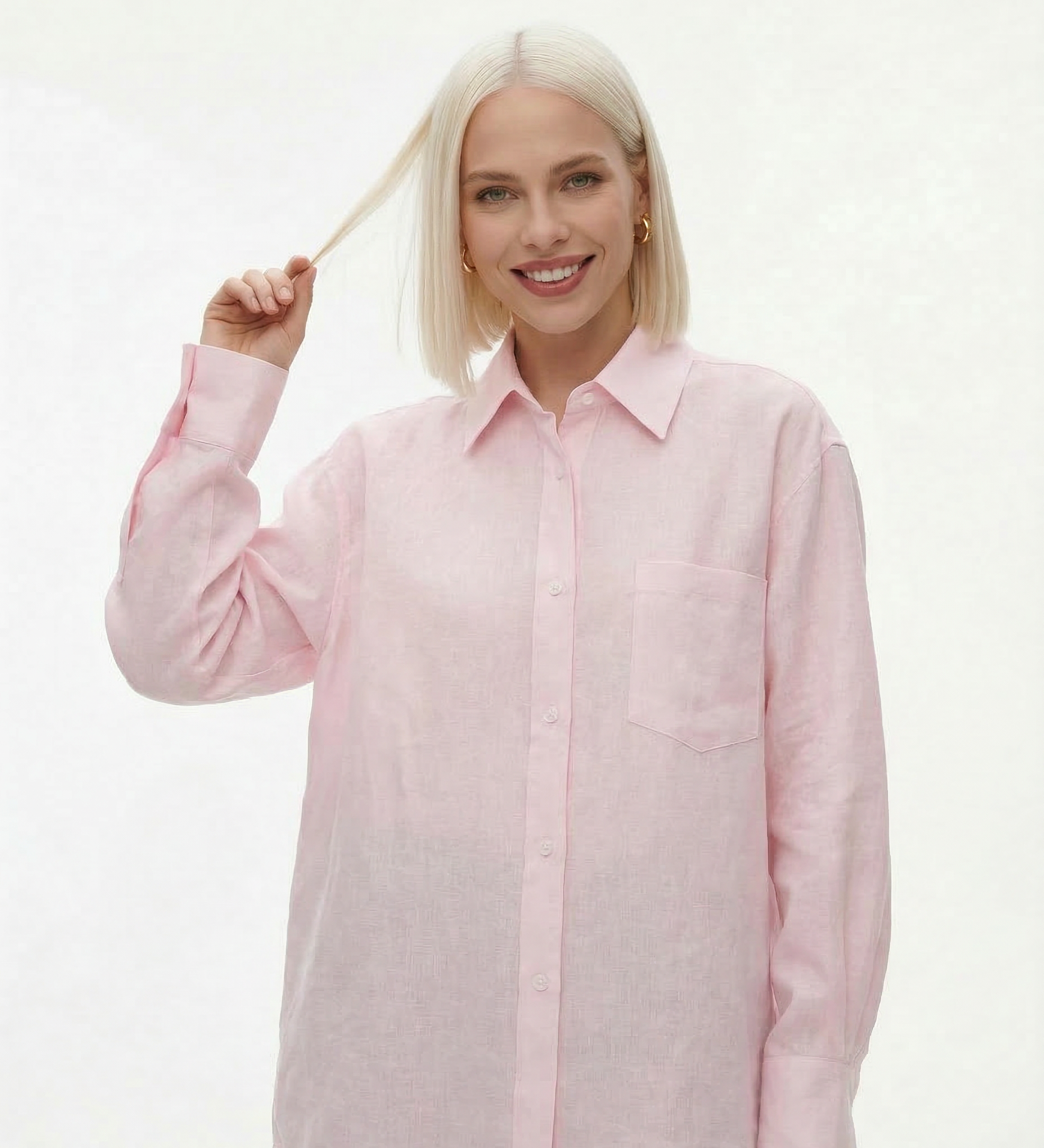 Oversized lněná blůza