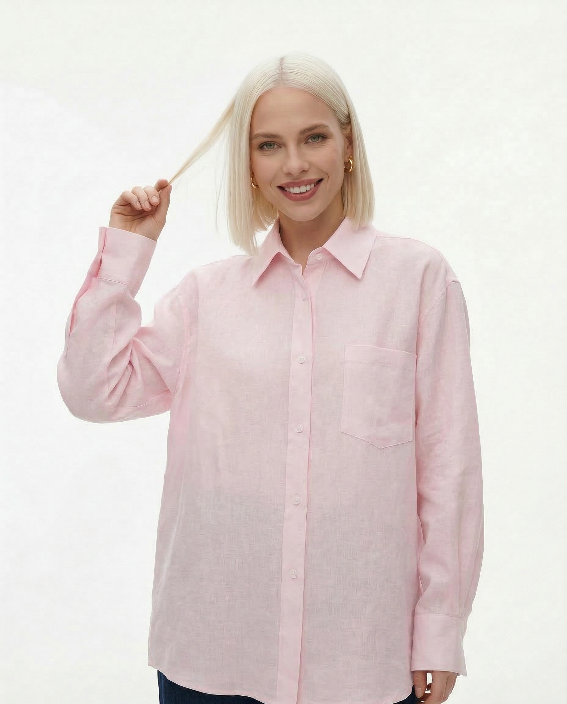 Oversized lněná blůza