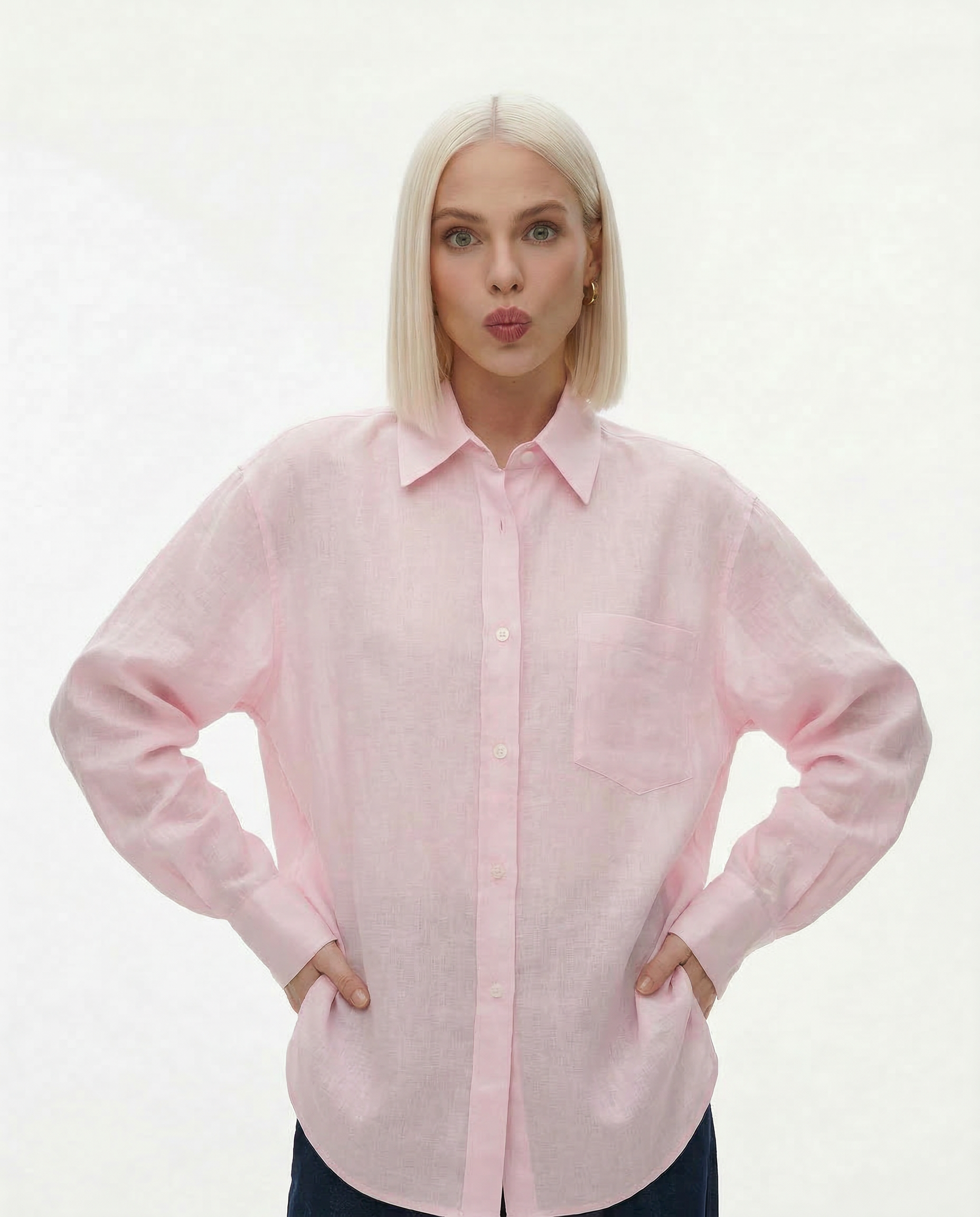 Oversized lněná blůza