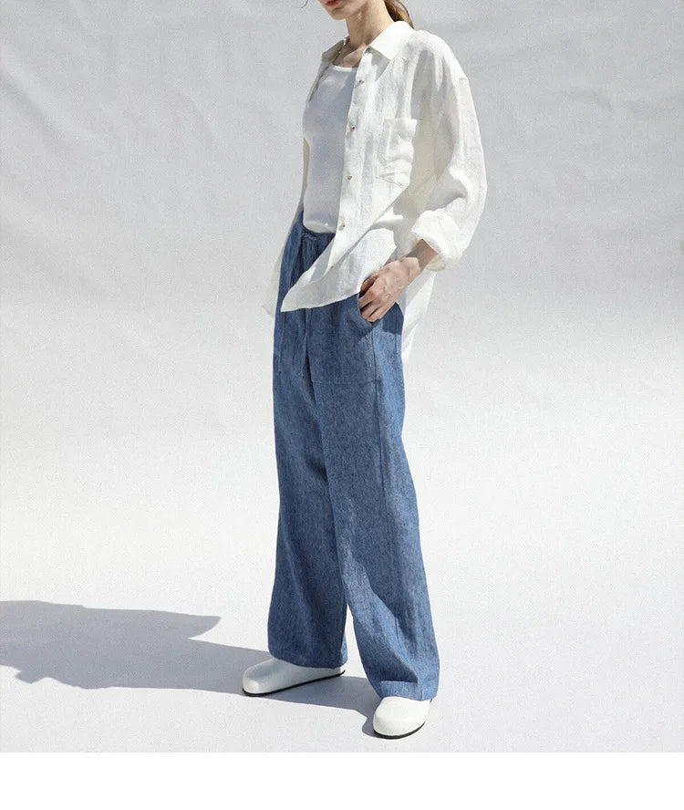 Oversized lněná blůza