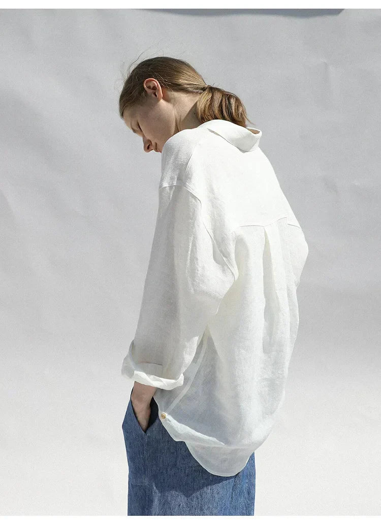 Oversized lněná blůza
