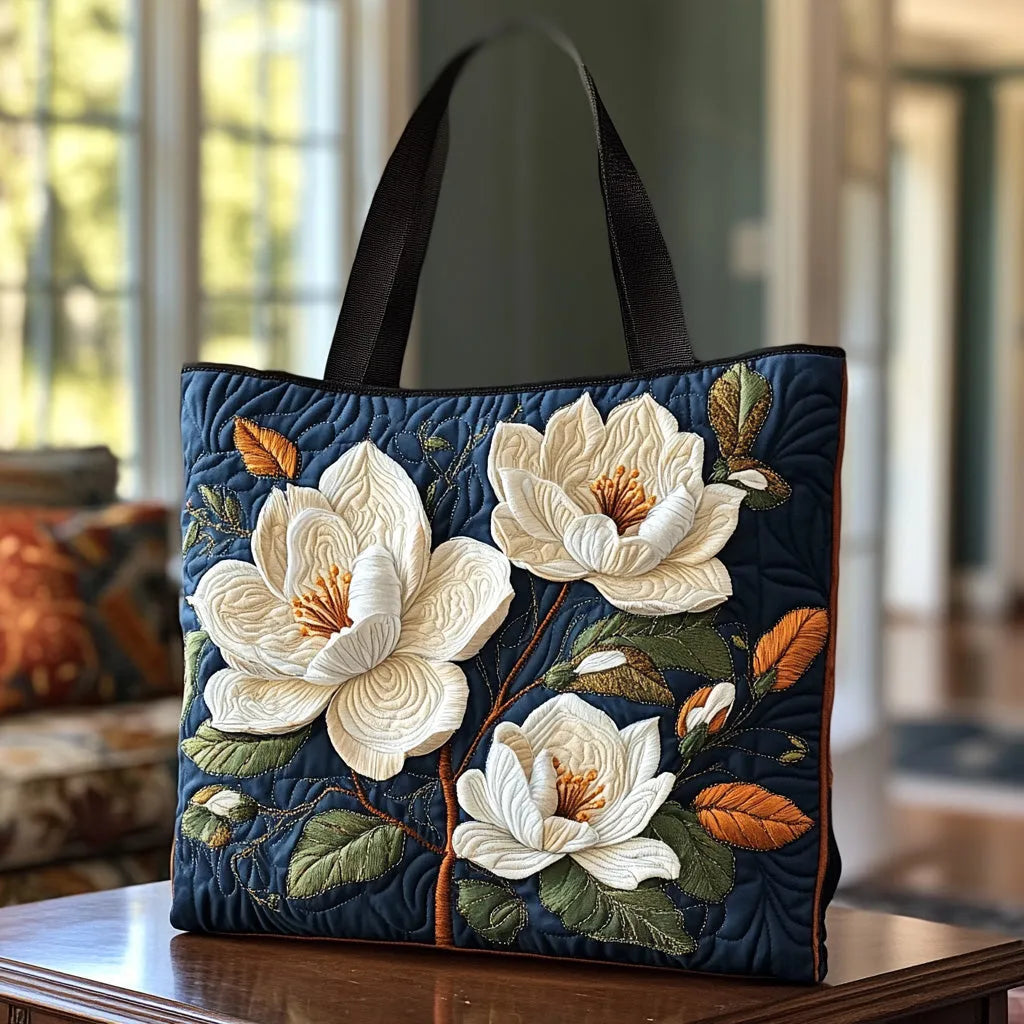 Ručně vyrobená vyšívaná taška z magnolie