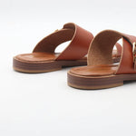 Sandačky na přezku Valencia z kůže