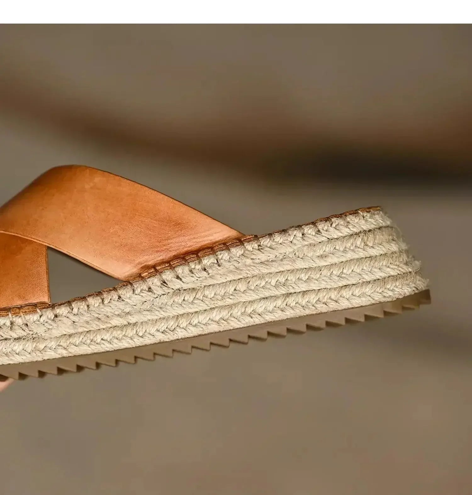 Sorella Tkané Kožené Platformové Sandály