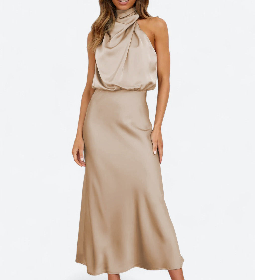 Tyra | Elegantní večerní šaty s halter výstřihem