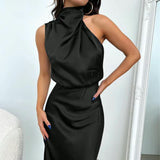 Tyra | Elegantní večerní šaty s halter výstřihem